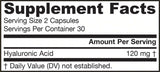 Acide hyaluronique 120 mg - Acide hyaluronique 60 capsules