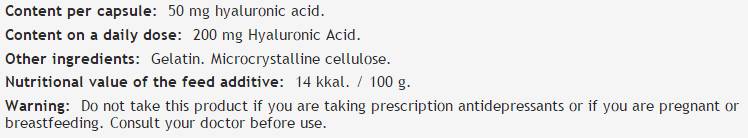 Acide hyaluronique 50 mg - 60 capsules