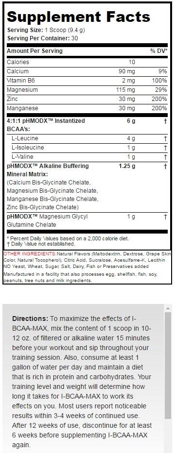I-bcaa max 282 grammes