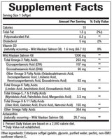 100% Huile de saumon d'Alaska sauvage complète - 90 capsules de gel