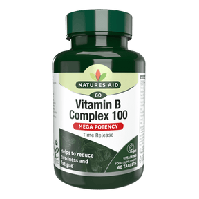Vitamin B Complex (Vitamin B Complex 100) 60 tablets with slow release NaturesAid - Nutra Best Europe