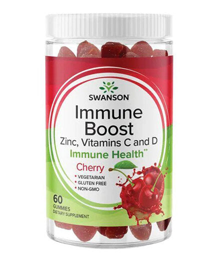 Gummies de boost immunitaire avec acerola, zinc et vitamine C & D | Cherry - 60 comprimés à croquer