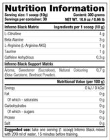 Inferno Black/Pre-Workout - 300 grammes