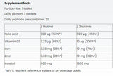 Inositol + acide folique pour femmes - 90 comprimés