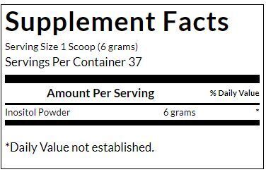 Poudre d'inositol - 227 grammes