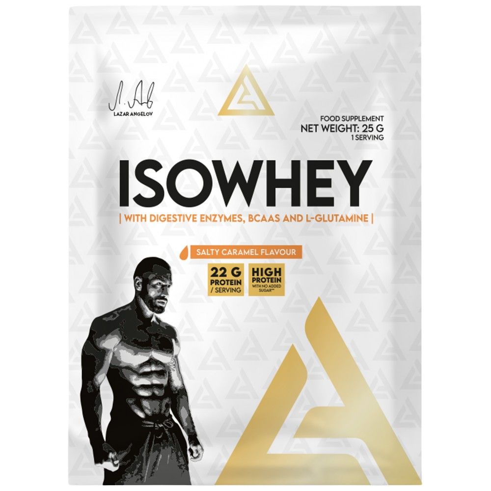 Isowhey | Isolat de protéines de lactosérum avec des enzymes digestives, BCAA et glutamine - 25 grammes