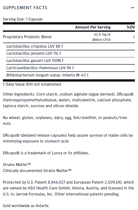 Jarro-dophilus prénatal 6 B. - Probiotique pour les femmes enceintes - 30 capsules