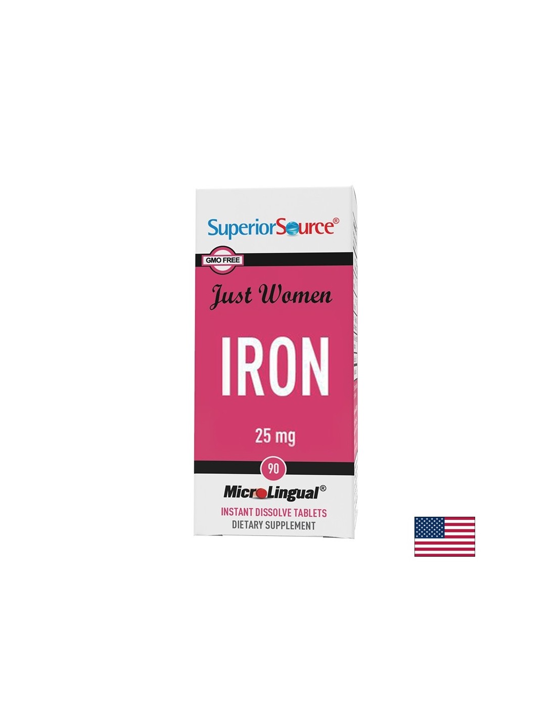 Anémie - Fer - Just Women, 90 comprimés sublinguaux <tc>Superior Source</tc>
