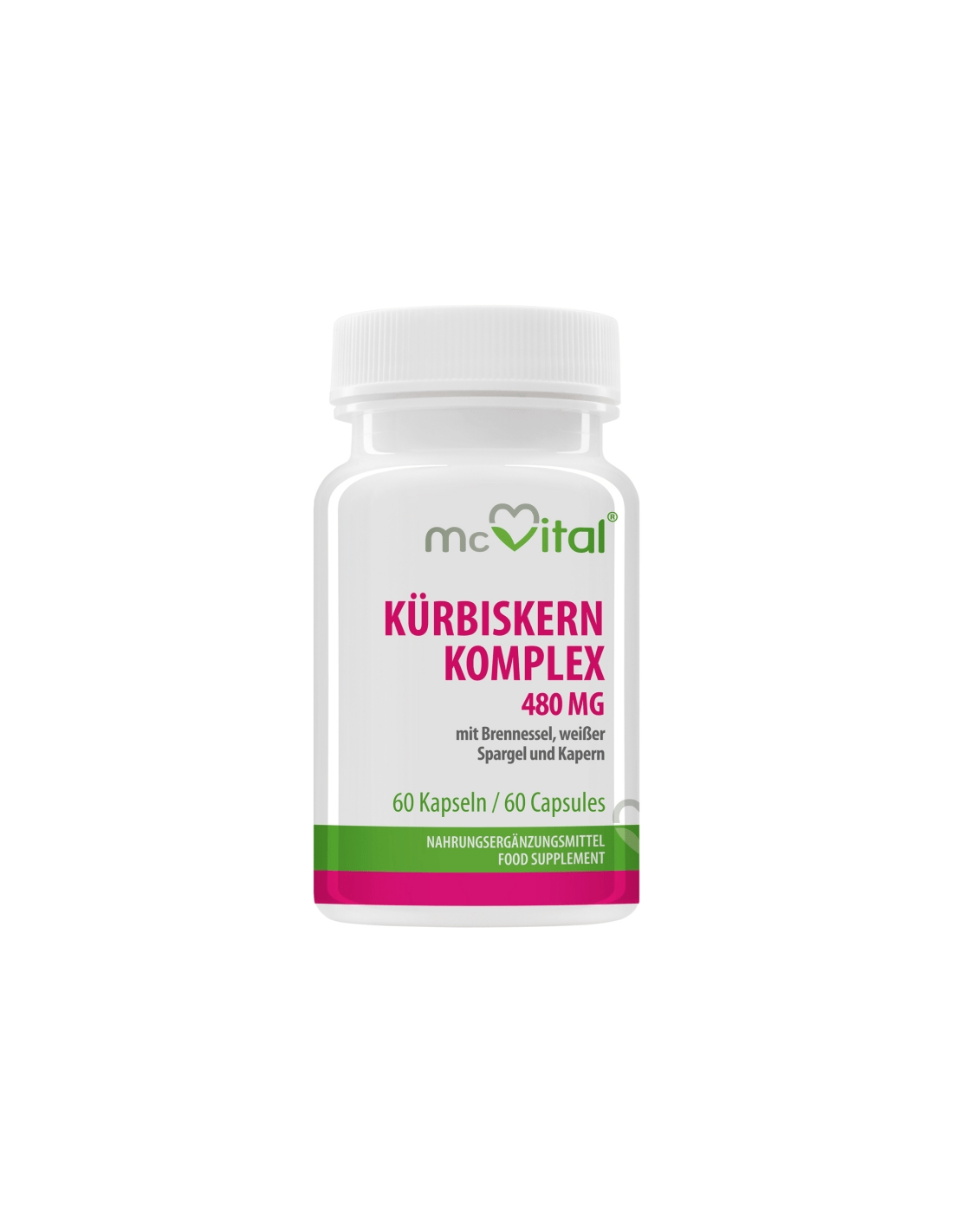 Kürbiskern Komplex/Pumpkin Seed avec des orties, des asperges et des câpres pour la santé urinaire, 60 capsules