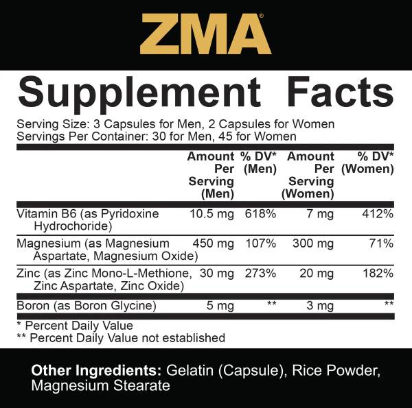 Zma avec bore | Série de base - 180 capsules