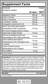 Keto Burn + Cafeine - 180 capsules