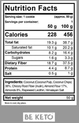 Cookie Keto | Faible sucre - 50 grammes