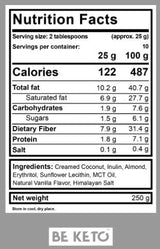 Crème céto | Amond & Vanilla + MCT - 250 grammes