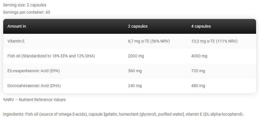 <tc>Kevin Levrone</tc> Oméga 3/Huile de poisson [90 gélules, 45 doses]