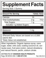Kids Melatonin Gummies 1 mg | Comprimés à croquer de la fraise 60