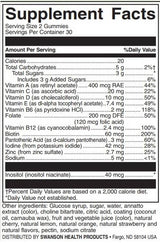 Gummies multivitamines pour enfants | Fruits mélangés - 60 comprimés à croquer