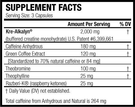 Hardcore kre-alcalyn - 120 capsules