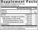 Huile de krill 1200 mg - huile de krill 60 softgels