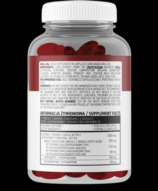 Huile de krill 500 mg 60 capsules de gel