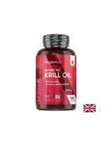 Cœur, cerveau et vision des soins - huile de krill antarctique 600 mg, 180 capsules de gélification soft - Huile de krill