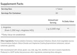 L-arginine 1000 mg/double résistance - 180 comprimés