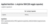 L-arginine 1500 - 120 capsules