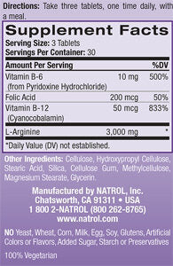 L-arginine 5000 mg. Onglets/90.