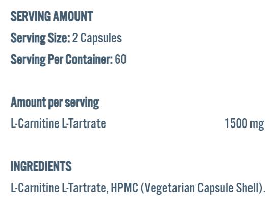 L-carnitine 1500 - 120 capsules