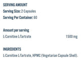 L-carnitine 1500 - 120 capsules