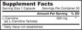 L-carnitine 500 mg - 100 capsules