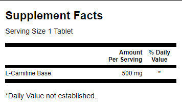 L-carnitine 500 mg - 100 comprimés