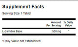 L-carnitine 500 mg - 100 comprimés