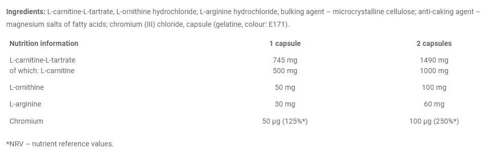 L-Carnitine Forte plus | Édition sportive - 60 capsules