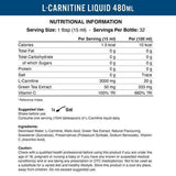 LIQUIDE L-CARNITINE 3000 avec thé vert - 480 ml