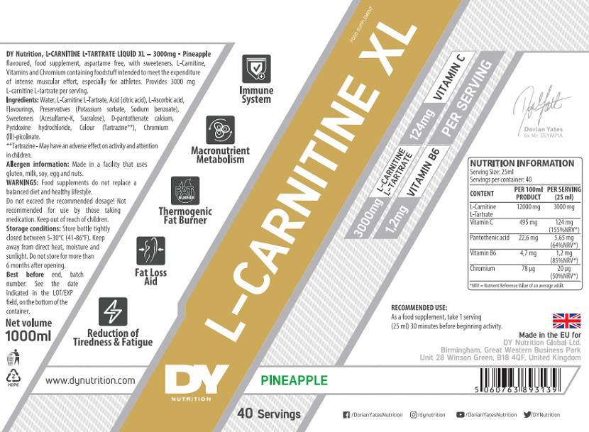 L-Carnitine XL Liquide - 1000 ml