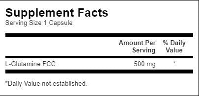 L-glutamine 500 mg - 100 capsules