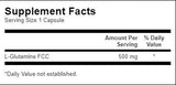 L-glutamine 500 mg - 100 capsules