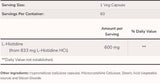 L-histidine 600 mg - 60 capsules