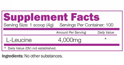 Poudre de L-leucine - 400 grammes