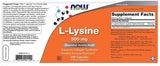 L-lysine 500 mg - 250 capsules