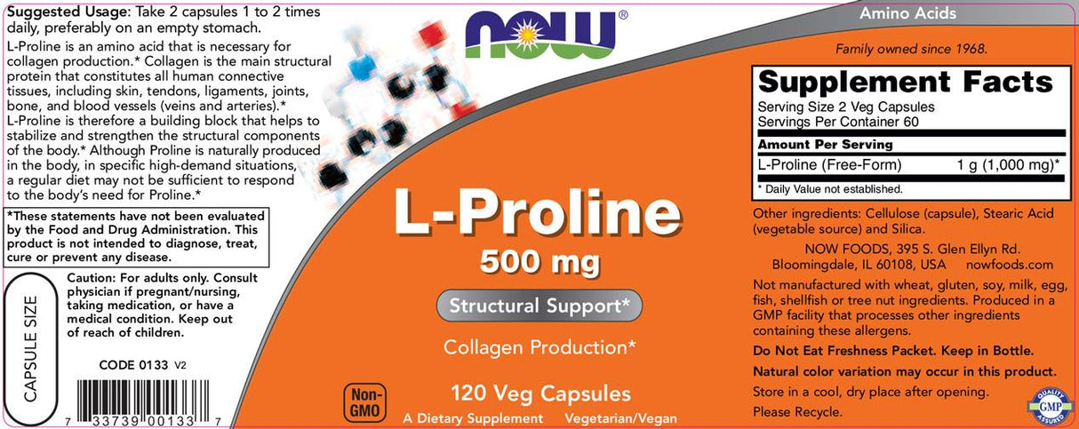 L-Proline - 120 capsules