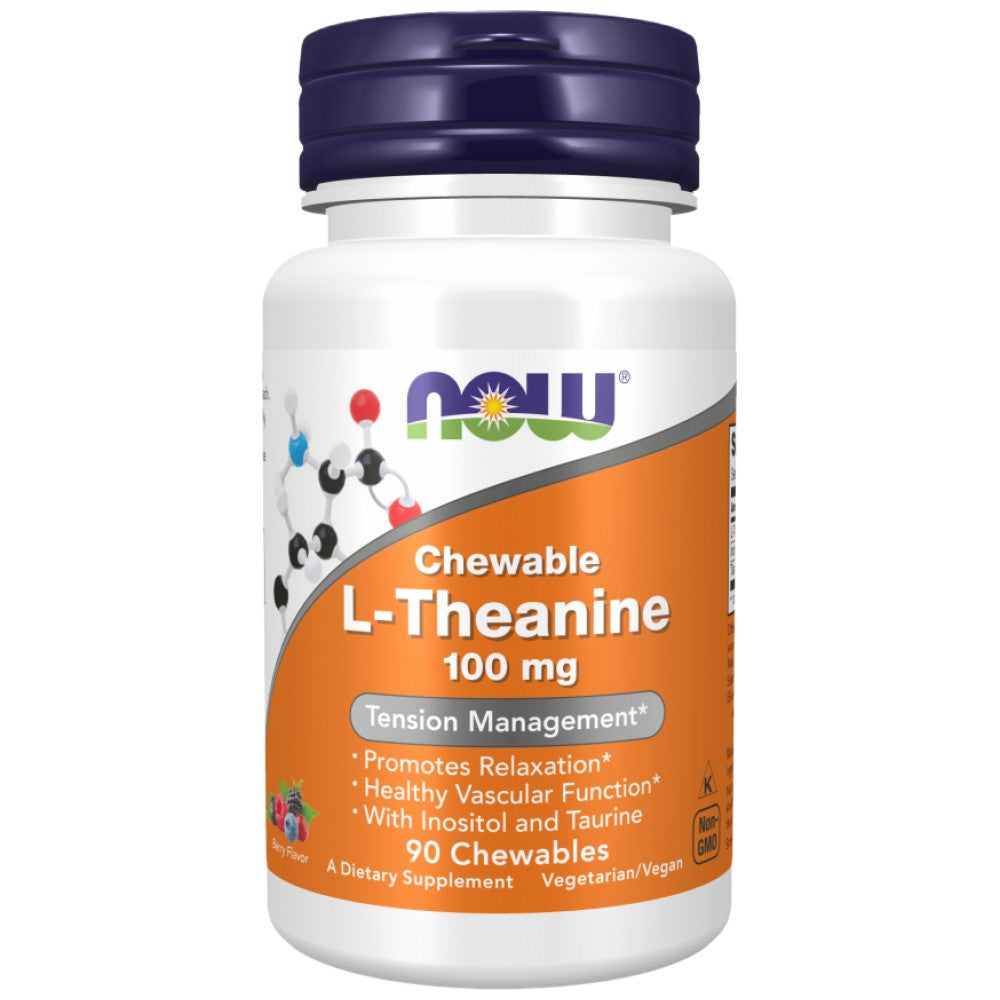L-théanine 100 mg à croquer | avec inositol et taurine - 90 comprimés à croquer
