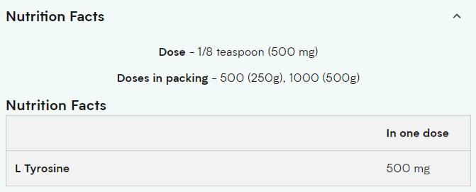 L-Tyrosine Powder 250 grammes