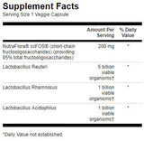 L. Reuteri Plus avec L. rhamnosus, L. acidophilus et Fos 30 capsules