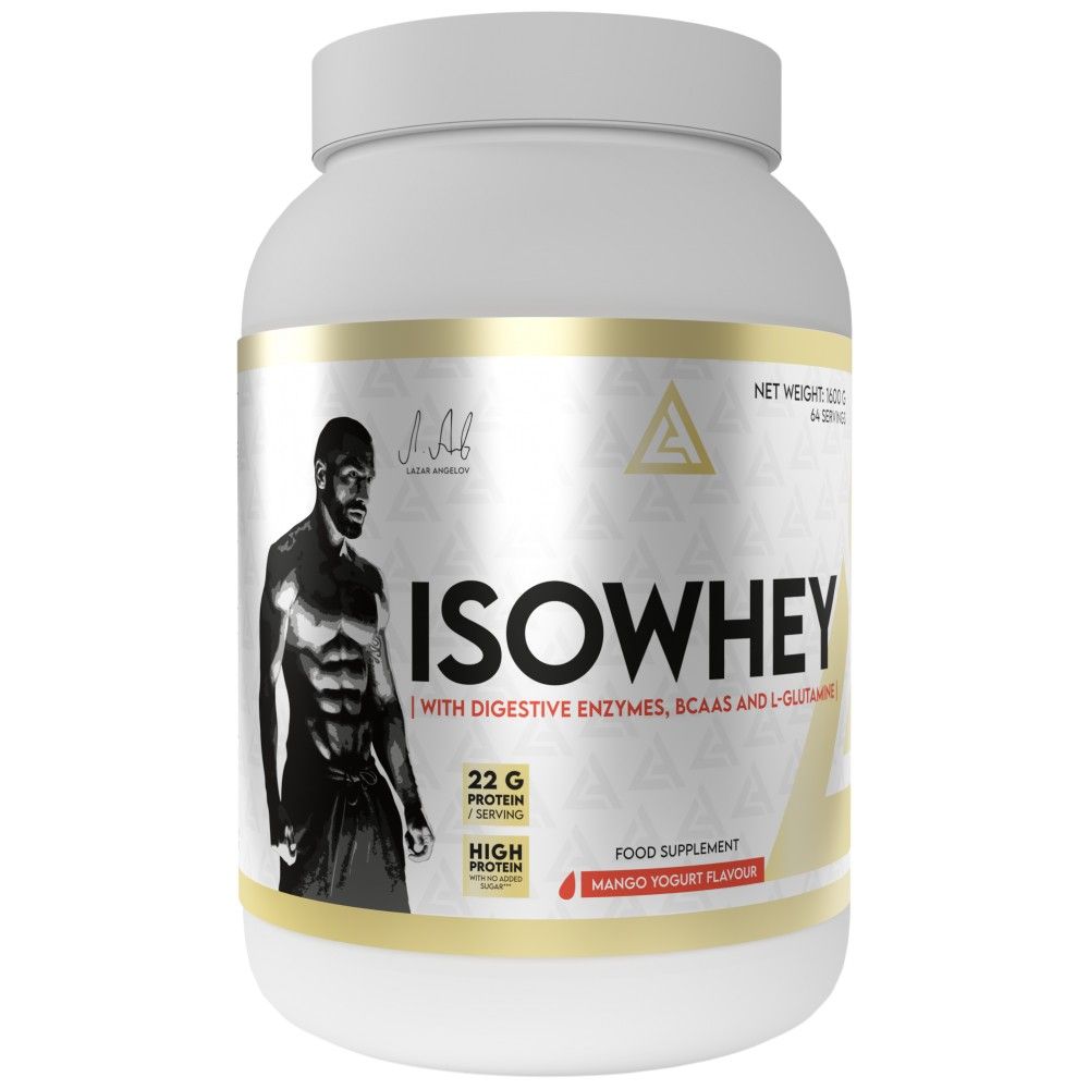 Isowhey | Isolat de protéines de lactosérum avec des enzymes digestives, BCAA et glutamine - 1600 grammes
