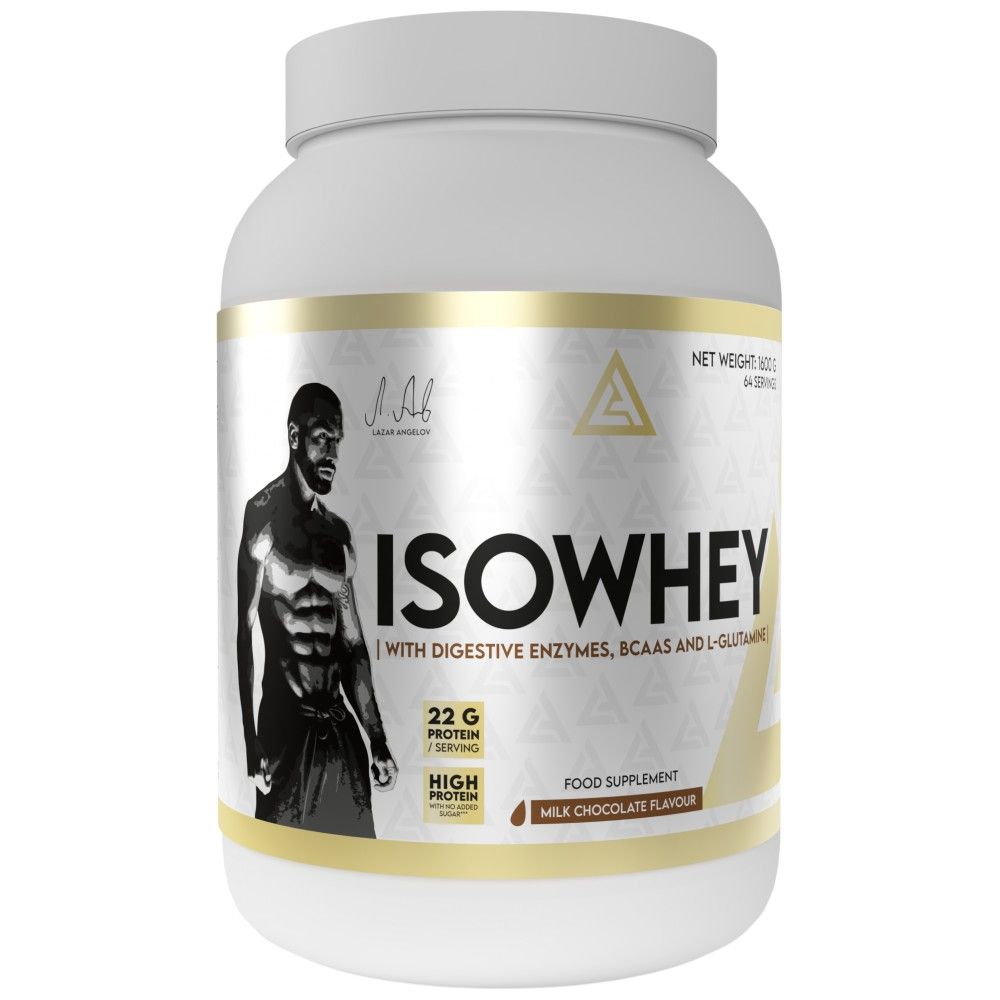 Isowhey | Isolat de protéines de lactosérum avec des enzymes digestives, BCAA et glutamine - 1600 grammes
