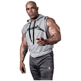 Sweat-shirt pour hommes sans manches/lm à capuche sans manches gris