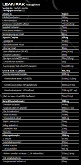 Pak maigre | Formule ultime de combustion des graisses avec thermogénique, diurétique et adaptogènes - 30 paquets