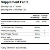 Lecithin, Kelp, B-6, et vinaigre de cidre 428 mg - 240 comprimés