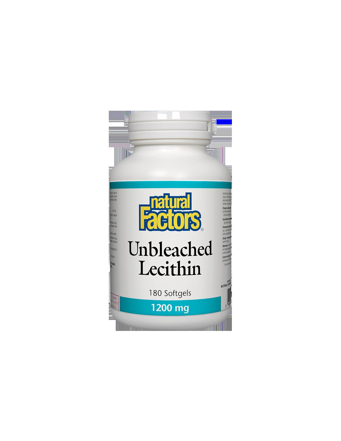 Lécithine non blanchie 1200 mg x 180 capsules molles <tc>Natural Factors</tc>